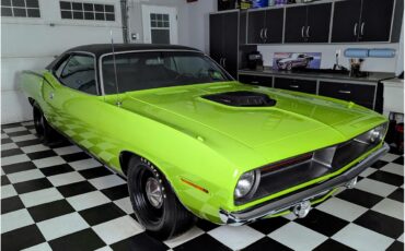 Plymouth-Cuda-1970-Lime-Light-Black