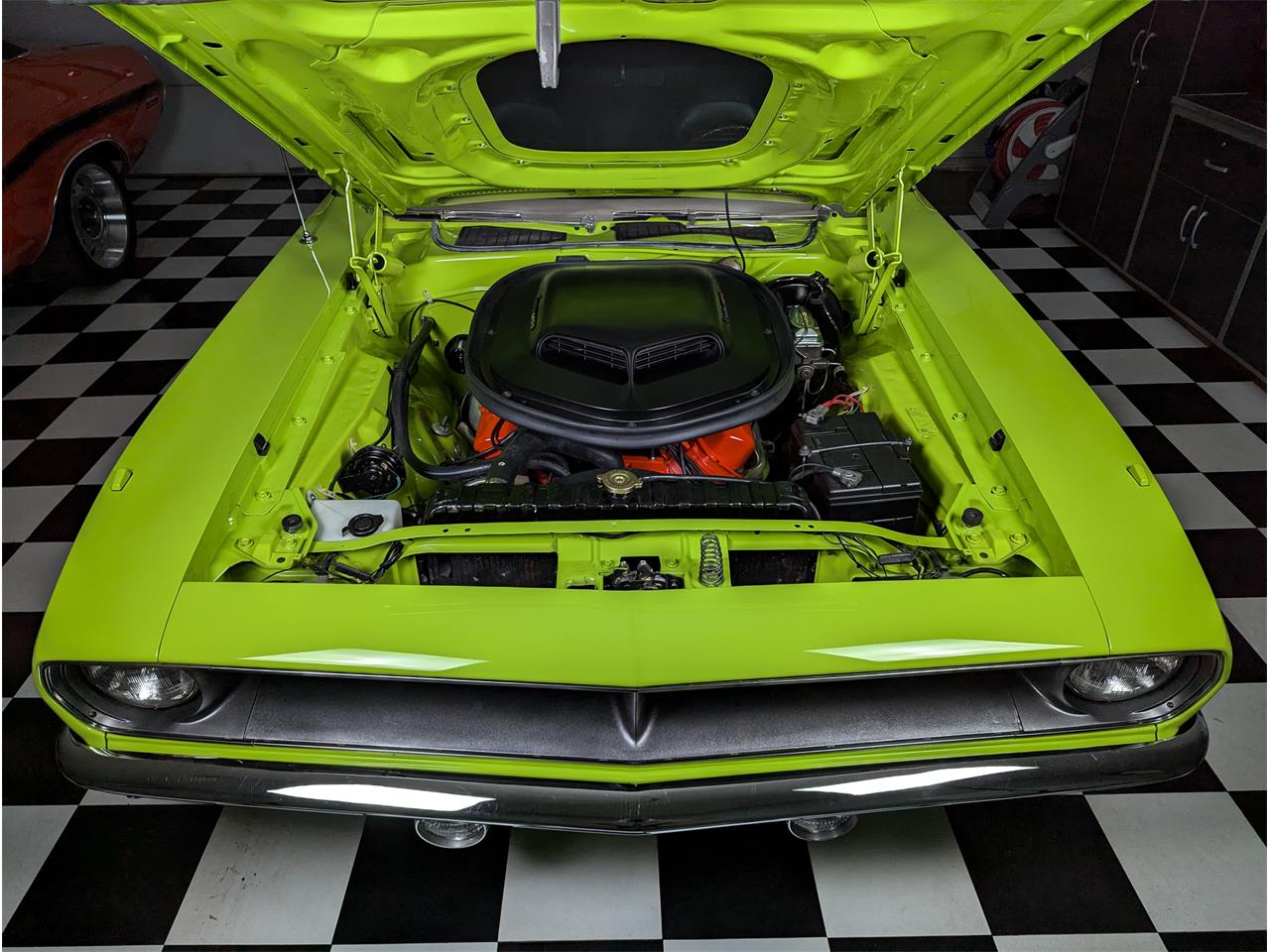 Plymouth-Cuda-1970-Lime-Light-Black-39