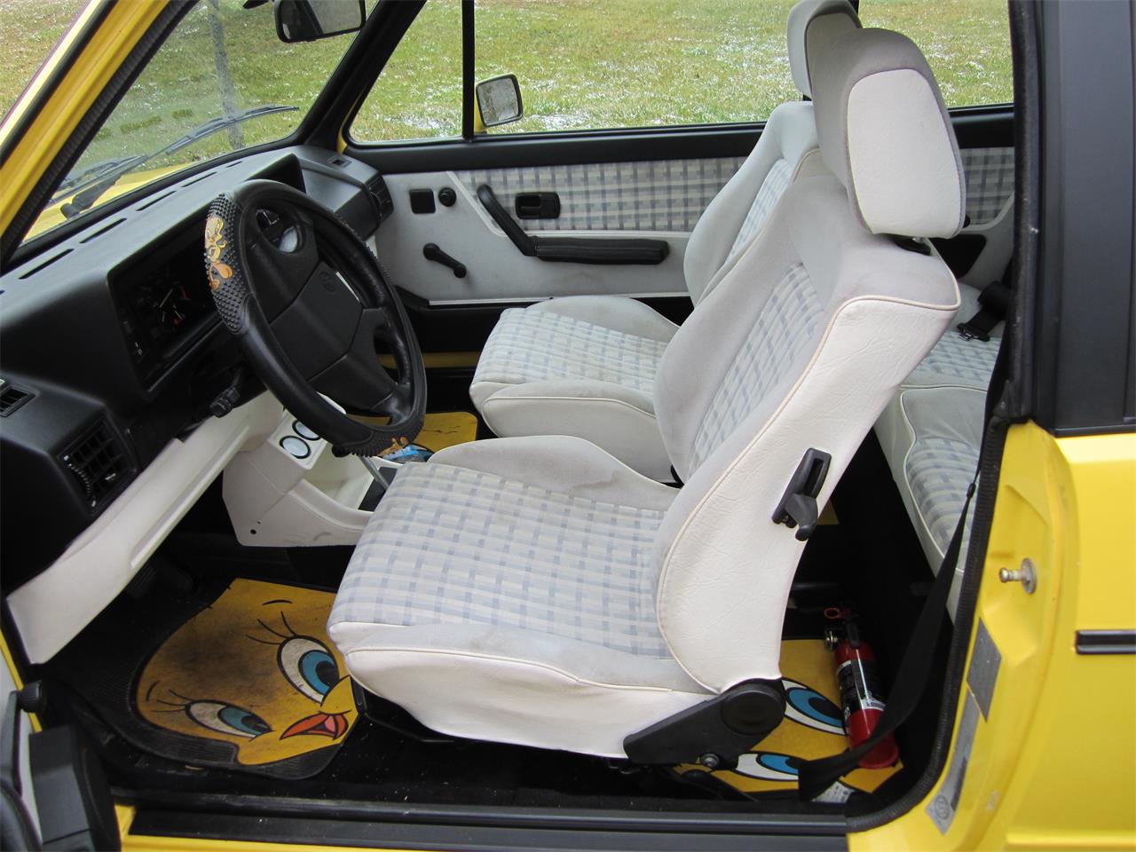 Volkswagen-Cabriolet-1991-Yellow-White-5