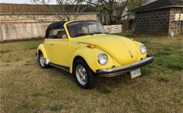 Volkswagen-Convertible-1979-Yellow-Tan-5