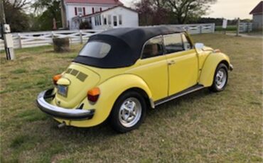 Volkswagen-Convertible-1979-Yellow-Tan-6