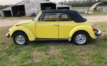 Volkswagen-Convertible-1979-Yellow-Tan-7