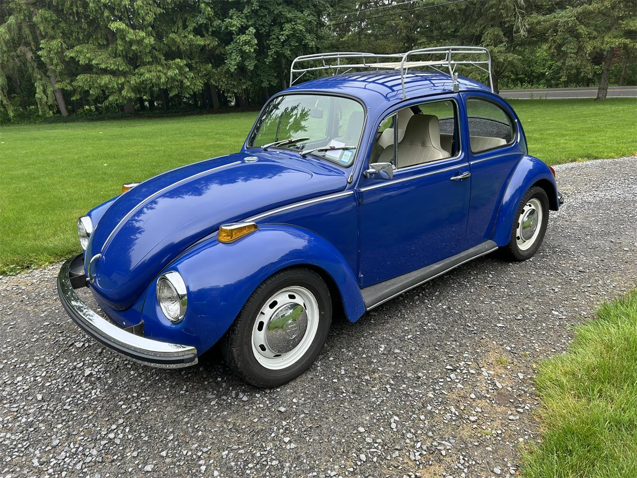 Volkswagen-Super-beetle-1971-Blue-Off-White-16