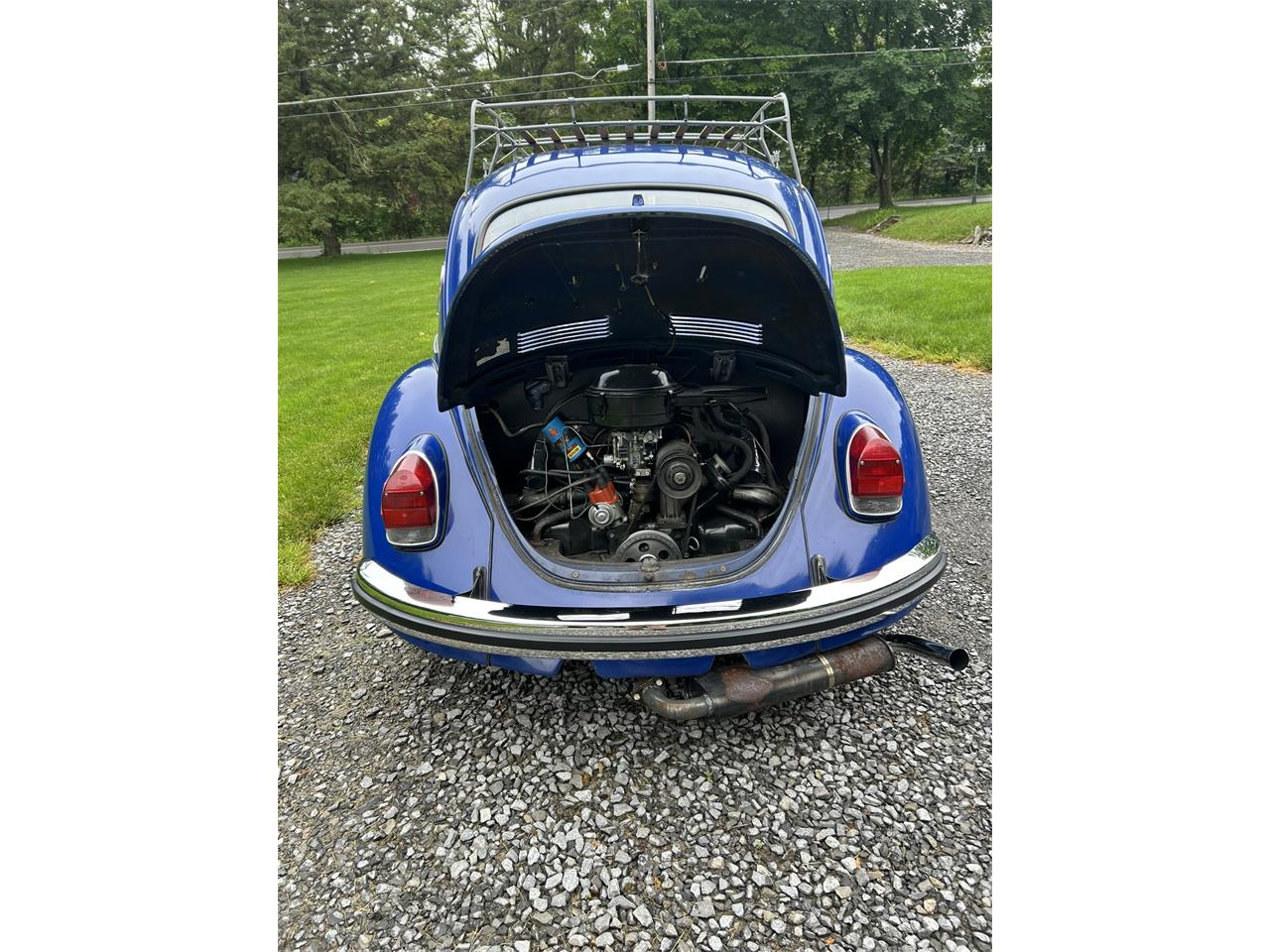 Volkswagen-Super-beetle-1971-Blue-Off-White-19