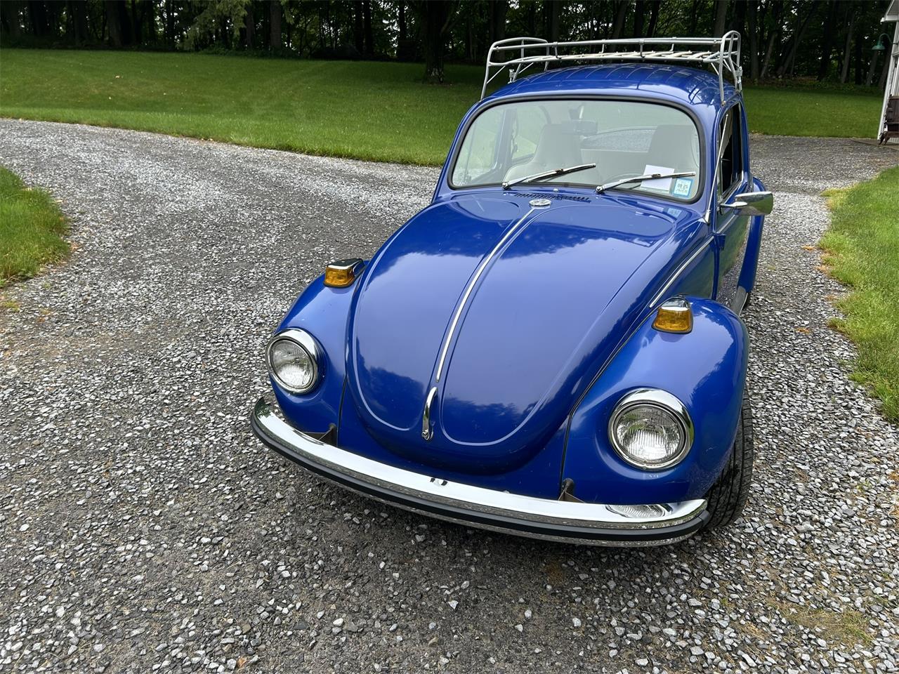 Volkswagen-Super-beetle-1971-Blue-Off-White-5