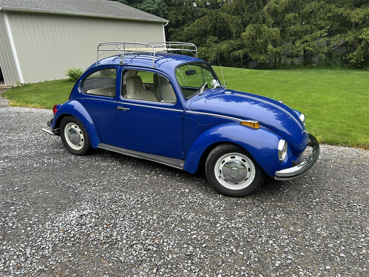 Volkswagen-Super-beetle-1971-Blue-Off-White-9