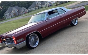 Cadillac-Coupe-deville-1966-Flemenco-Red-White-w-Red-Piping-7