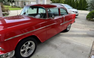 Chevrolet-2-dr-sedan-1955-Red-Black-1