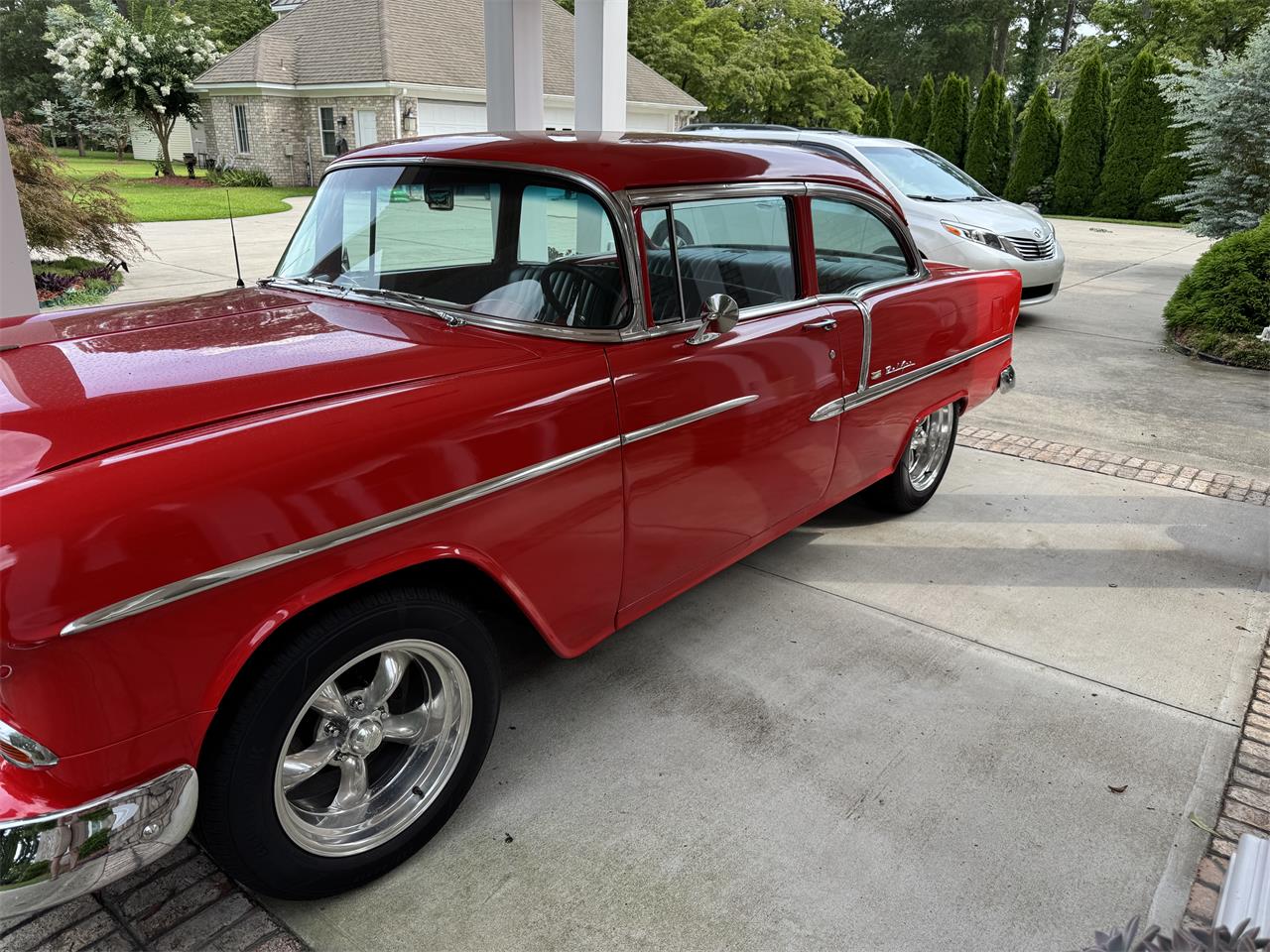 Chevrolet-2-dr-sedan-1955-Red-Black-1