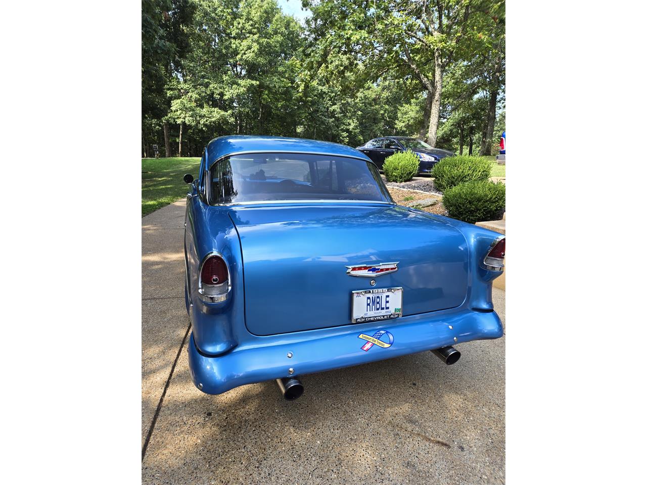 Chevrolet-Bel-air-1955-Blue-wBlue-Flames-Gray-with-Blue-Trim-4