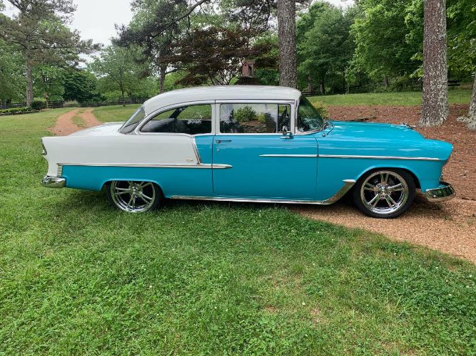 Chevrolet-Bel-air-1955-Skyline-BlueIndia-I-BrownBlack-Leather