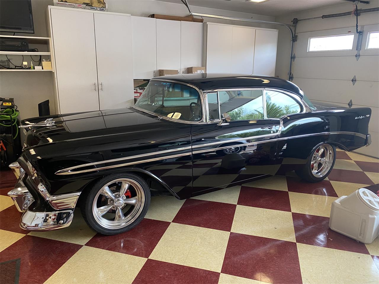 Chevrolet-Bel-air-1956-Dark-blue-Tan