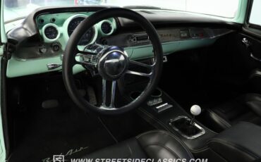 Chevrolet-Bel-air-1957-Light-Green-Black-44