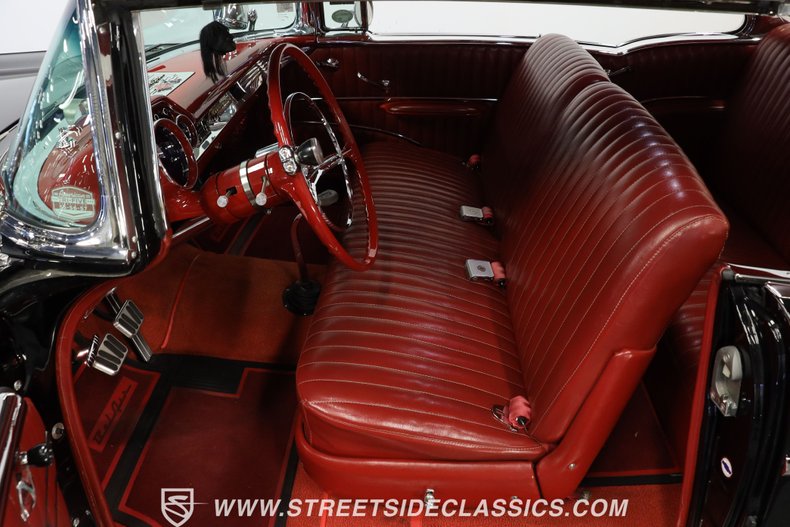 Chevrolet-Bel-air-1957-Onyx-Black-Dark-Red-46