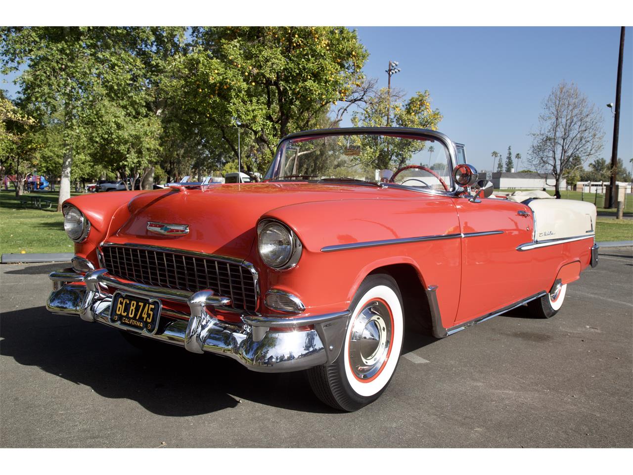Chevrolet-Bel-air-convertible-1955-Gypsy-redbeige-Red-and-beige-26