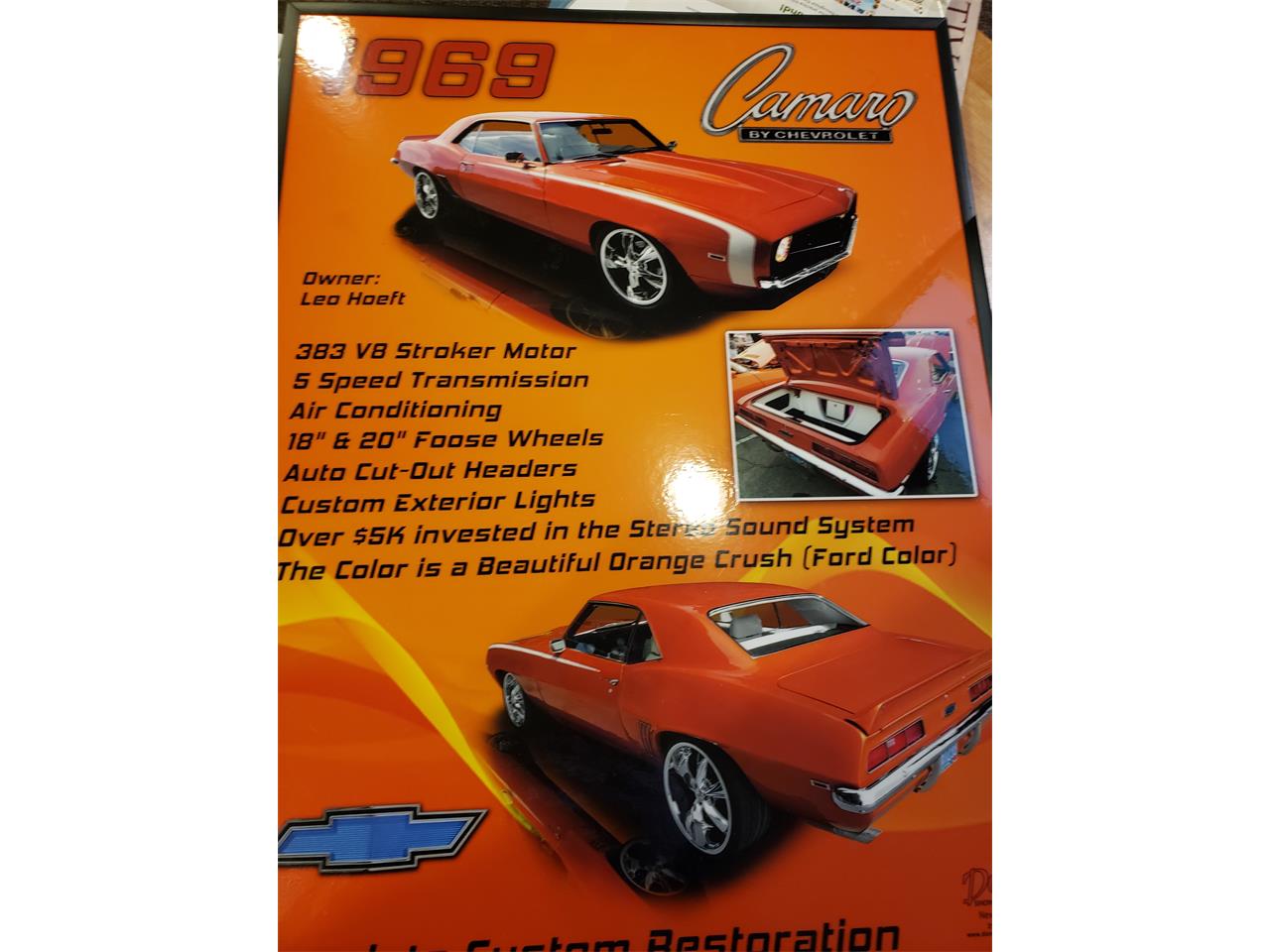 Chevrolet-Camaro-1969-White-Leather-Custom-Orange-9