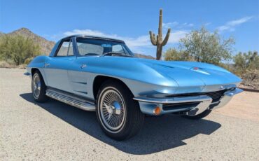 Chevrolet-Corvette-1964-Silver-Blue-Black