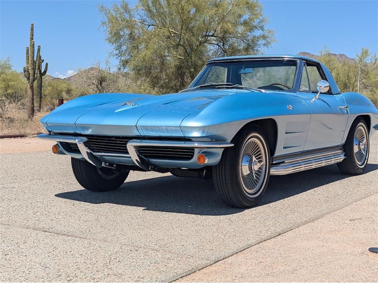 Chevrolet-Corvette-1964-Silver-Blue-Black-6