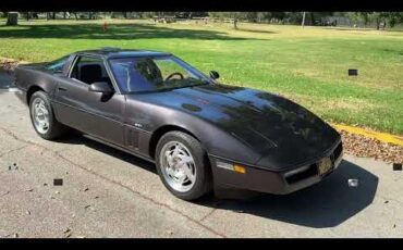 Chevrolet-Corvette-1990-Charcoal-metallic-Gray-Leather