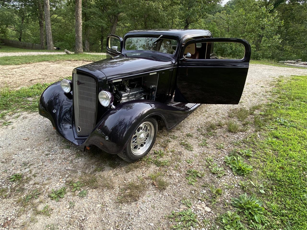 Chevrolet-Coupe-1934-Dark-Purple-Tan-11