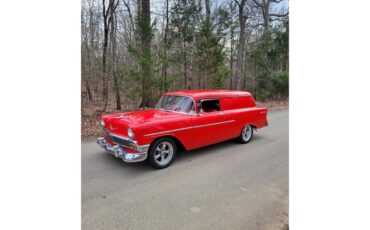 Chevrolet-Delivery-1956-Red-red-and-white