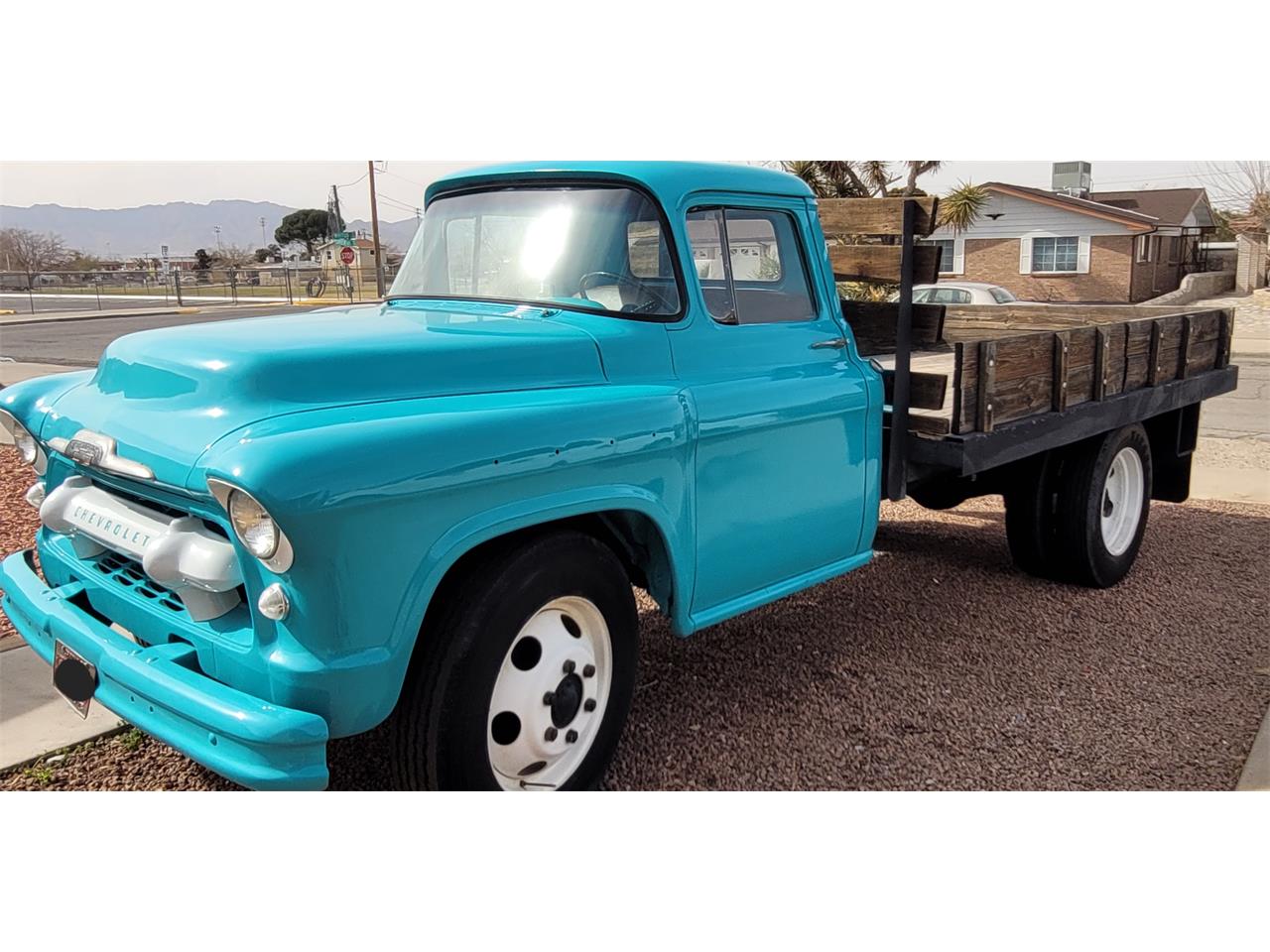 Chevrolet-Flatbed-1956-Turquoise-Turquoise-1