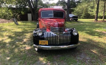Chevrolet-Pickup-1946-Redblack-Maroon-1