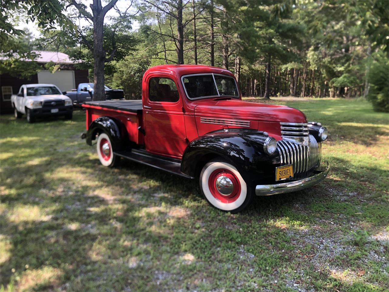 Chevrolet-Pickup-1946-Redblack-Maroon-2