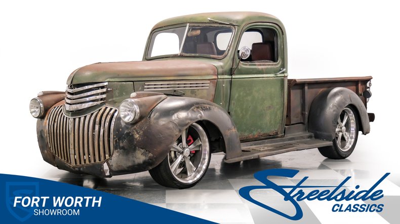 Chevrolet-Pickup-1947-Green-Patina-Saddle-34