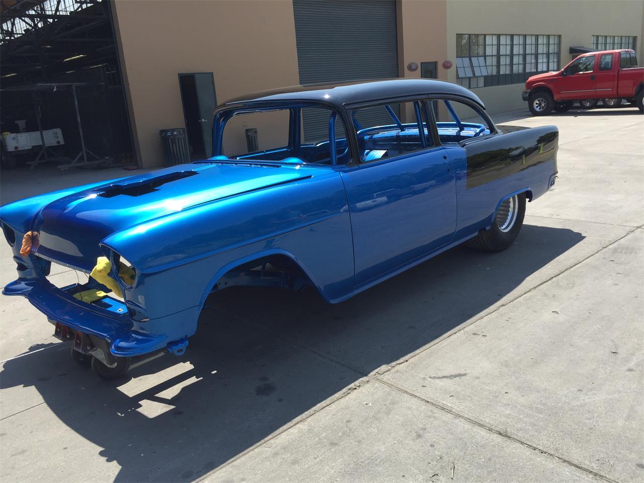 Chevrolet-Pro-street-1955-Black-Blue-Tan-Black-1