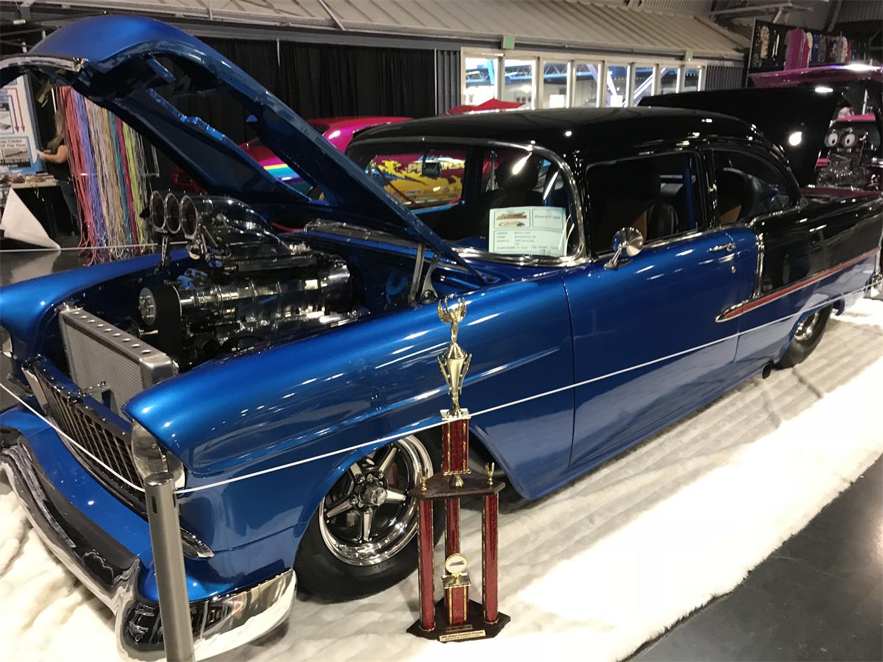 Chevrolet-Pro-street-1955-Black-Blue-Tan-Black