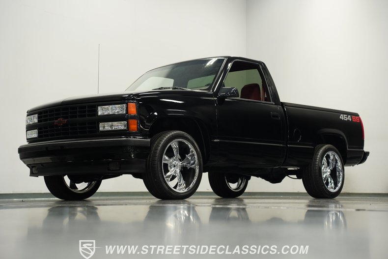 Chevrolet-Silverado-1990-Onyx-Black-Dark-Red-21