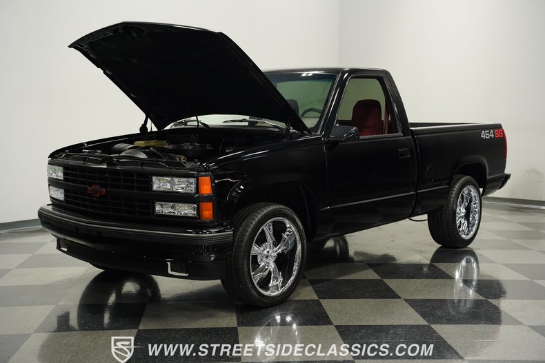 Chevrolet-Silverado-1990-Onyx-Black-Dark-Red-28