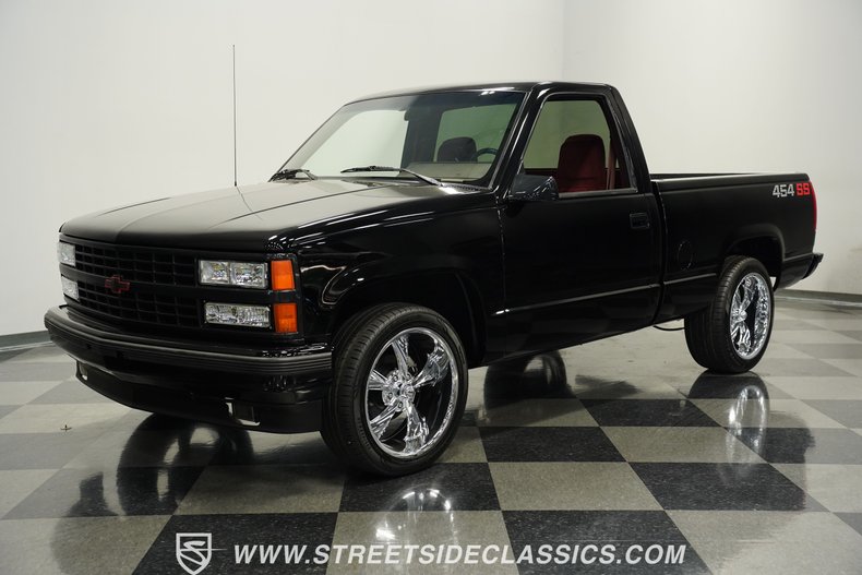 Chevrolet-Silverado-1990-Onyx-Black-Dark-Red-3