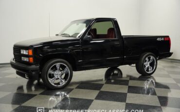 Chevrolet-Silverado-1990-Onyx-Black-Dark-Red-4