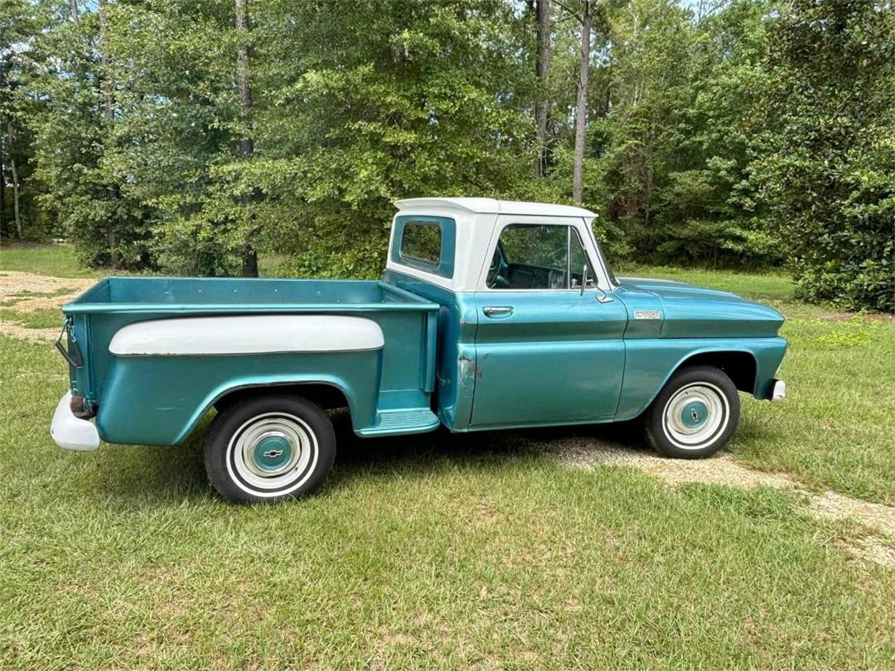 Chevrolet-Stepside-1965-Green-Gray-2