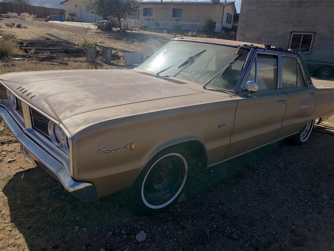 Dodge-Coronet-500-1966-blackbrown-tan-2