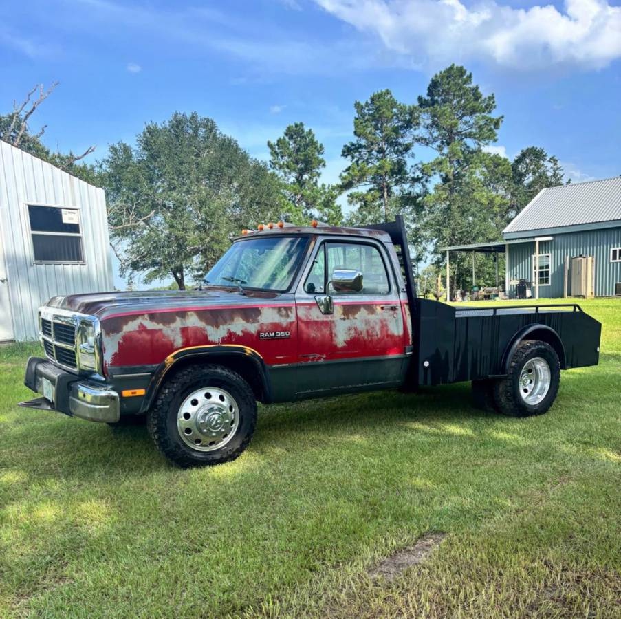Dodge-d-350-diesel-1992-red-2