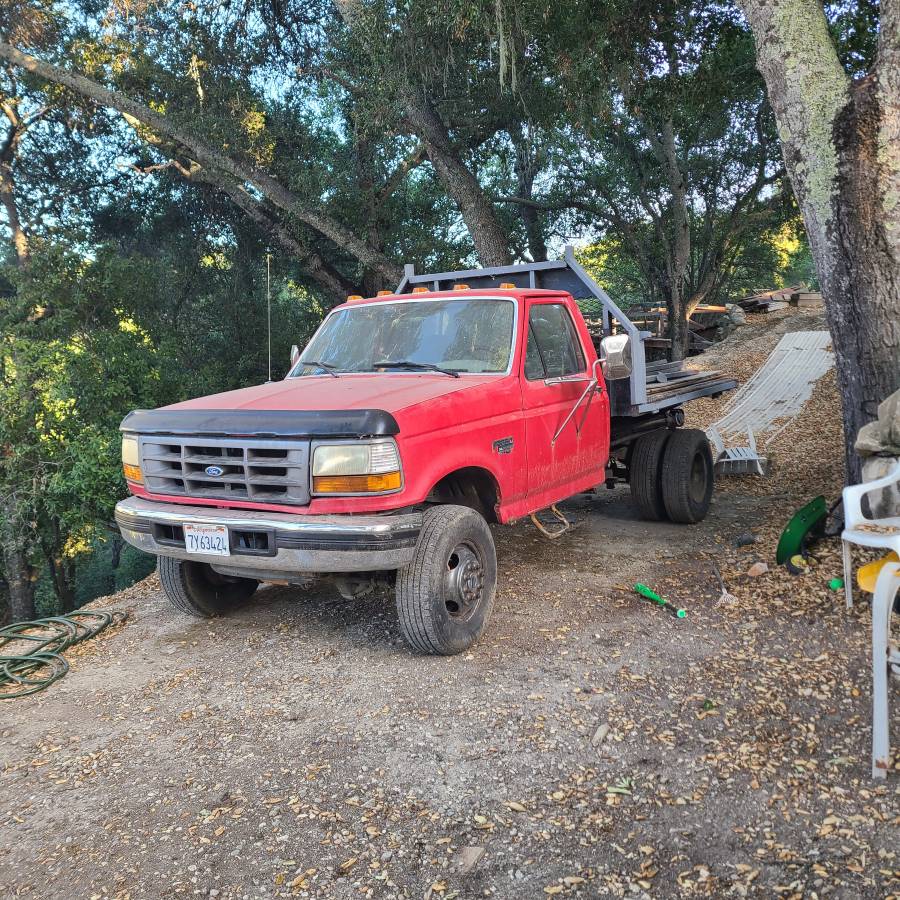 Ford-350-diesel-1995-red