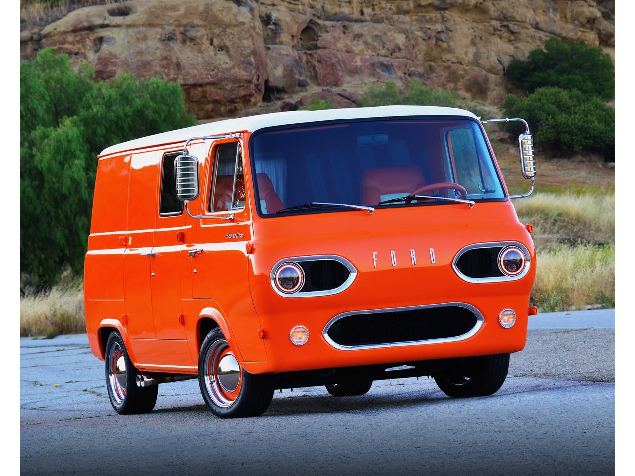 Ford-Econoline-1964-Orange-Orange-amp-White-10