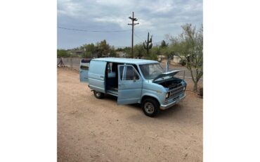 Ford-Econoline-1976-Light-Blue-Blue-and-Brown