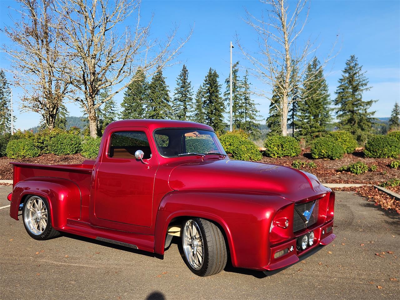 Ford-F100-1954-Red-Tan-2