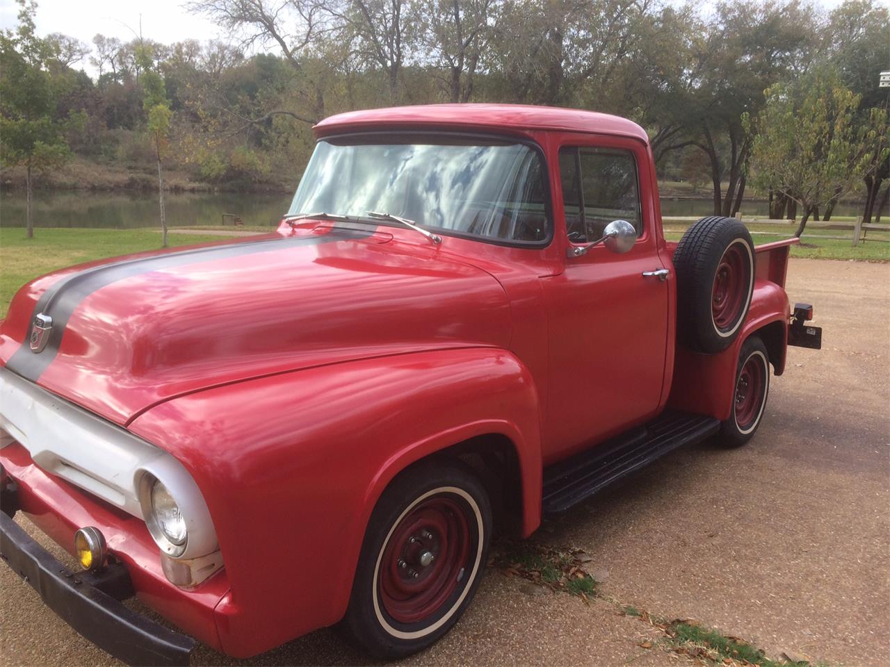 Ford-F100-1956-Red-Gray-1