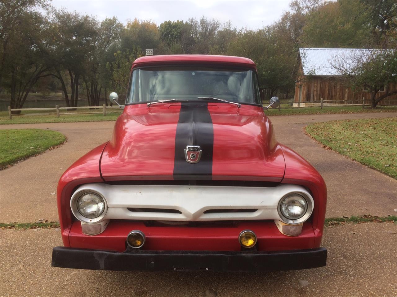 Ford-F100-1956-Red-Gray