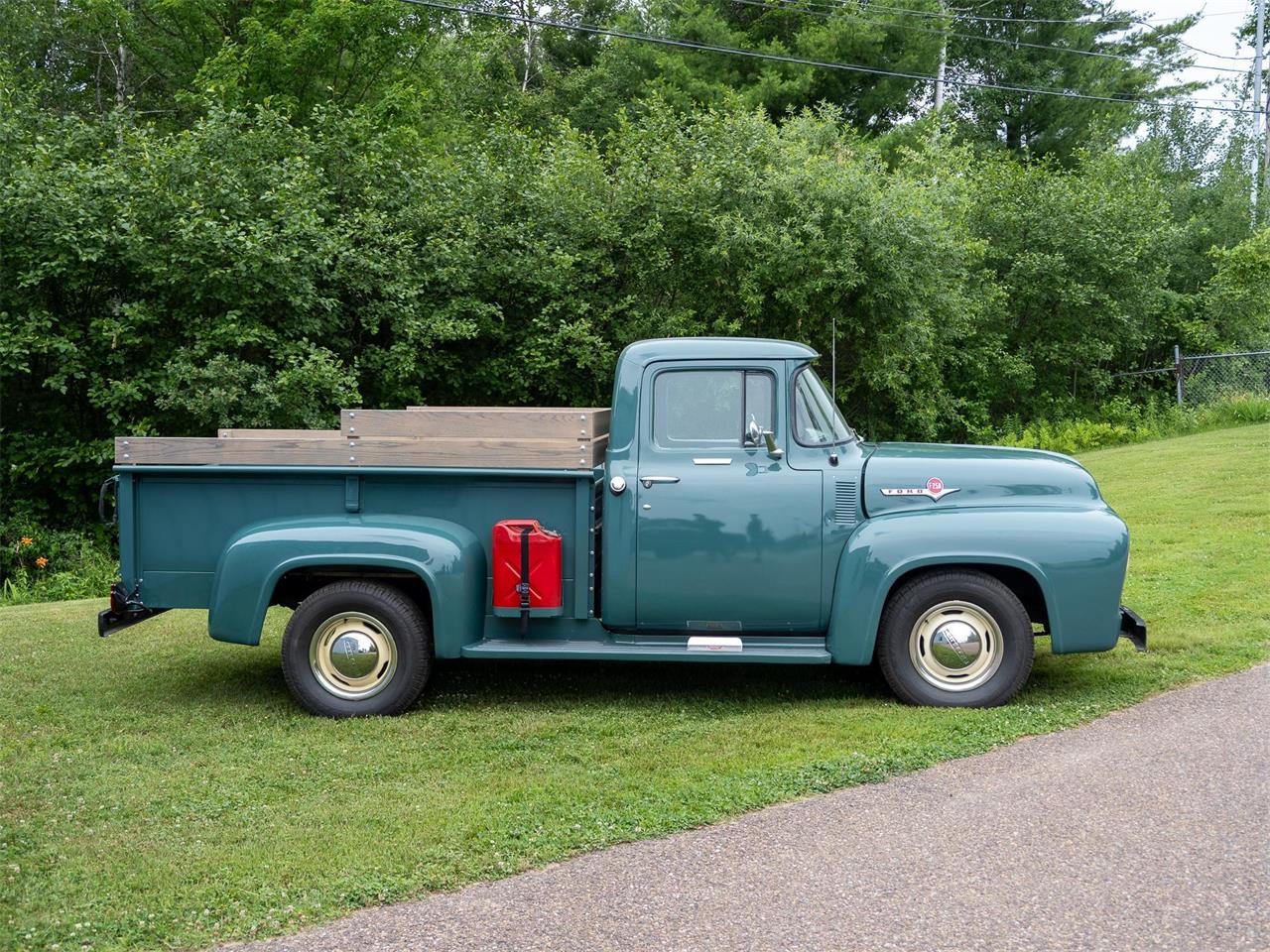 Ford-F250-1956-Green-Tan-10