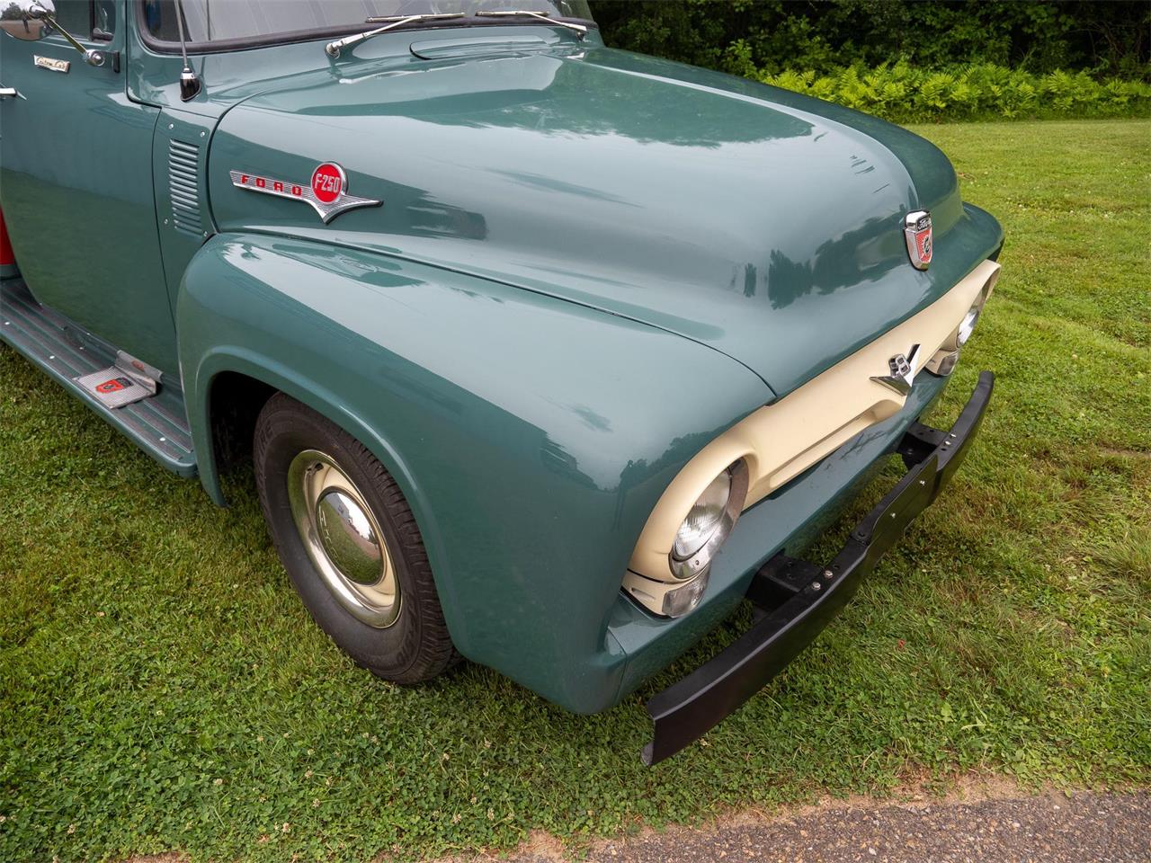 Ford-F250-1956-Green-Tan-19