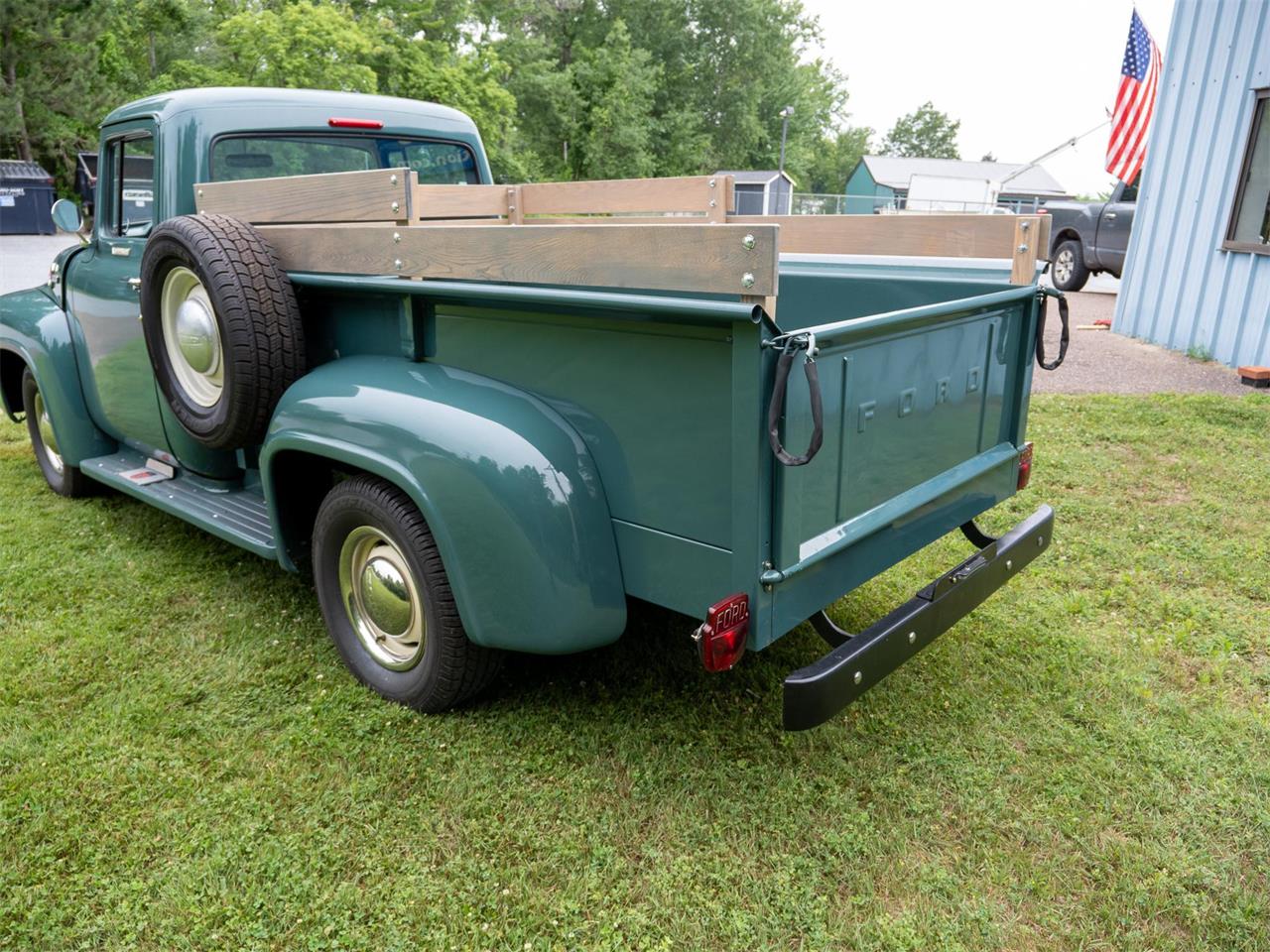 Ford-F250-1956-Green-Tan-24
