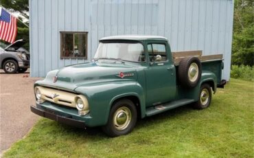 Ford-F250-1956-Green-Tan