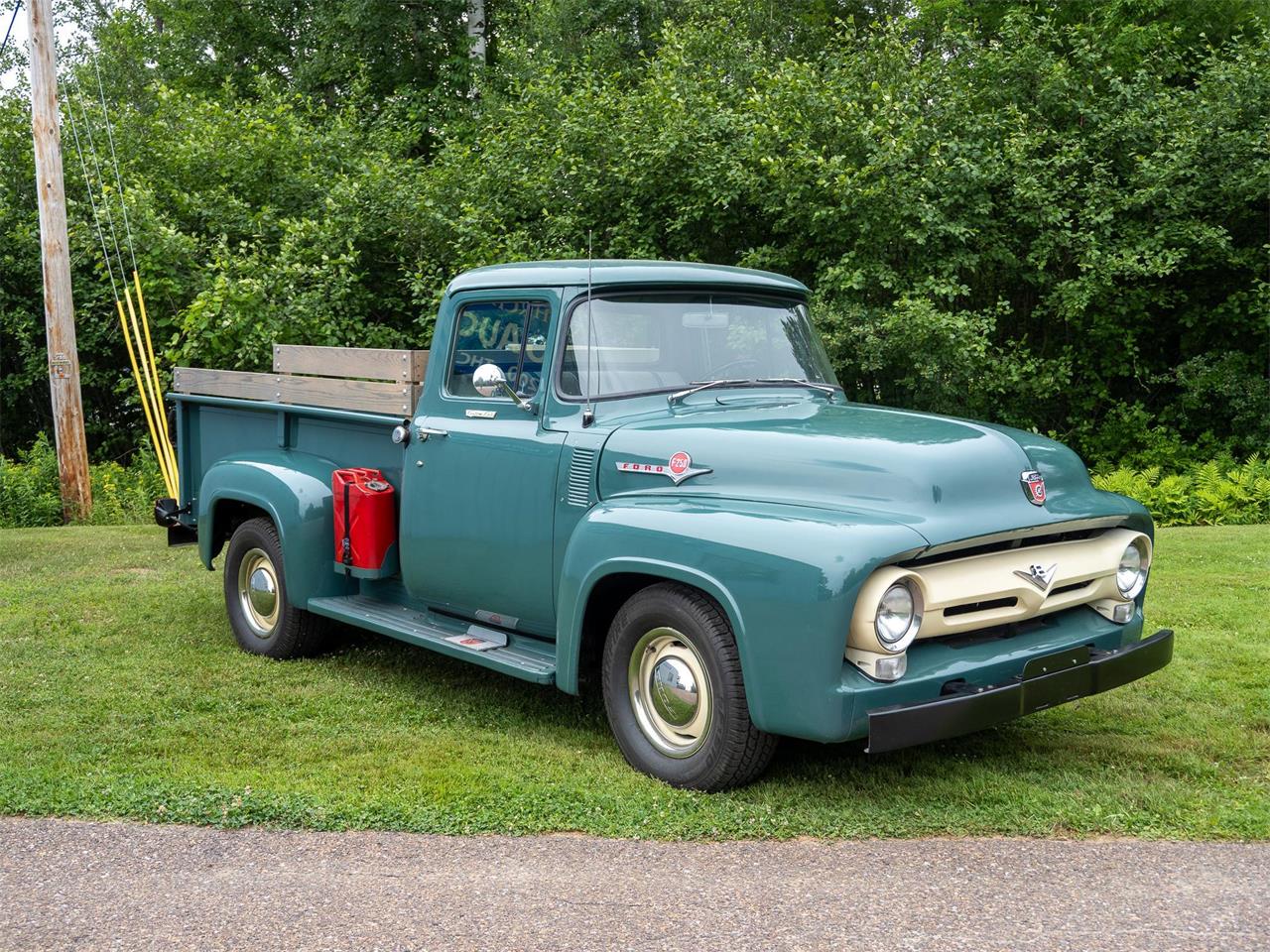 Ford-F250-1956-Green-Tan-7