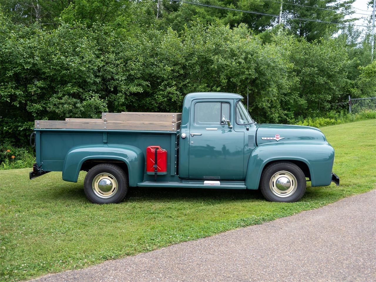 Ford-F250-1956-Green-Tan-9